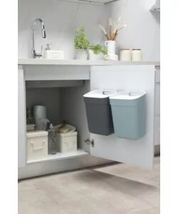 PATTUMIERA "READY" KETER GRIGIO SCURO - 10 LITRI - 25x18.6x32.9 CM